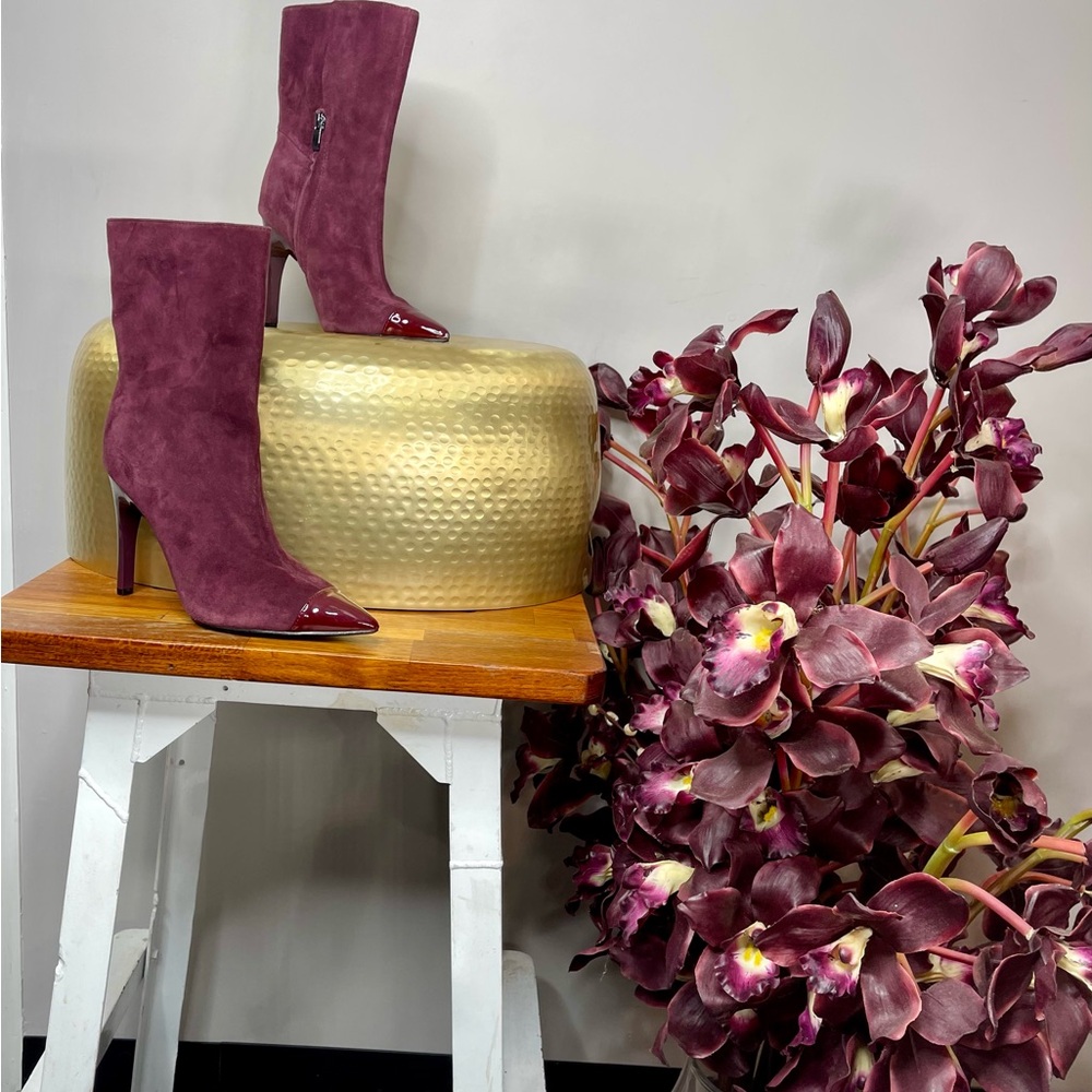 Nine West Purple Suede Stiletto Boots